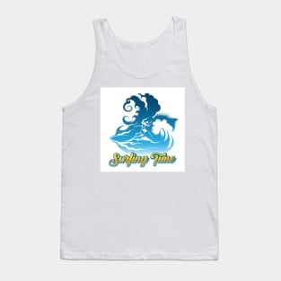 Surfing Time Illustration Tank Top